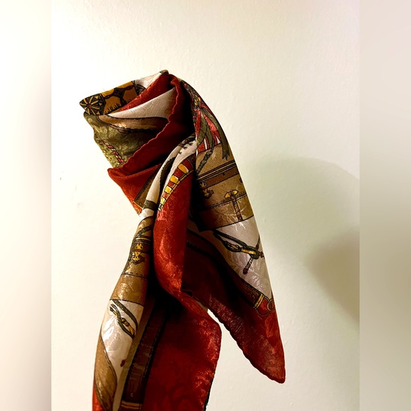 VTG Equestrian Bon Voyage Scarf/Shawl. Made in Italy EC - Picture 2 of 5
